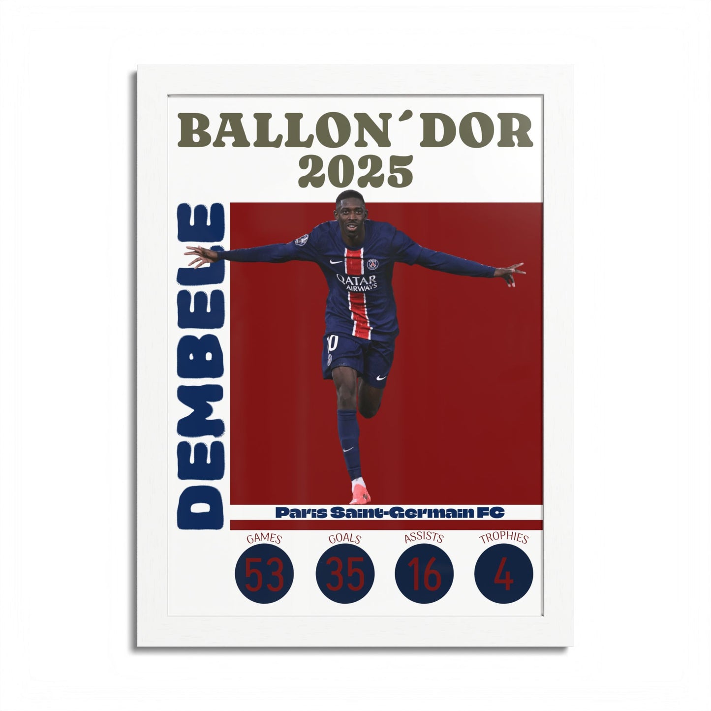 Dembele Ballondor 2025 Framed Poster