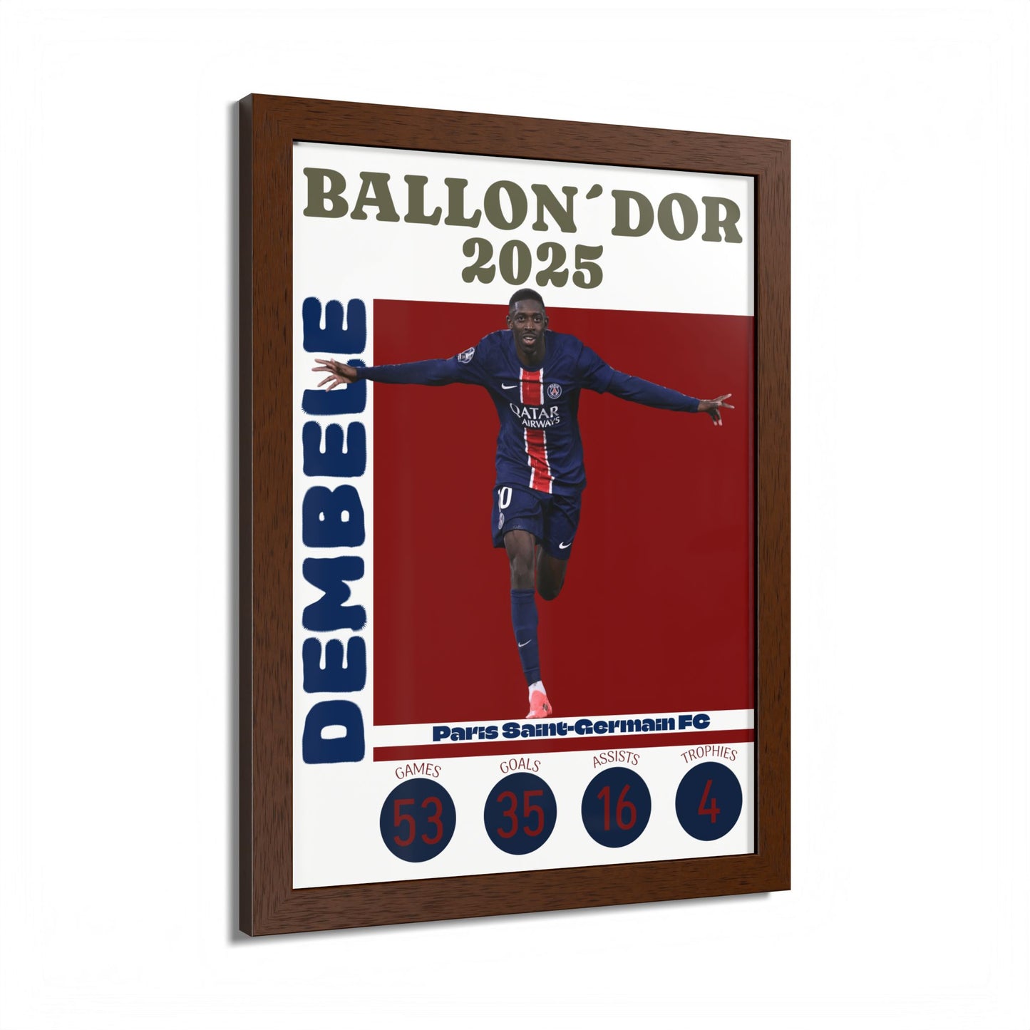 Dembele Ballondor 2025 Framed Poster