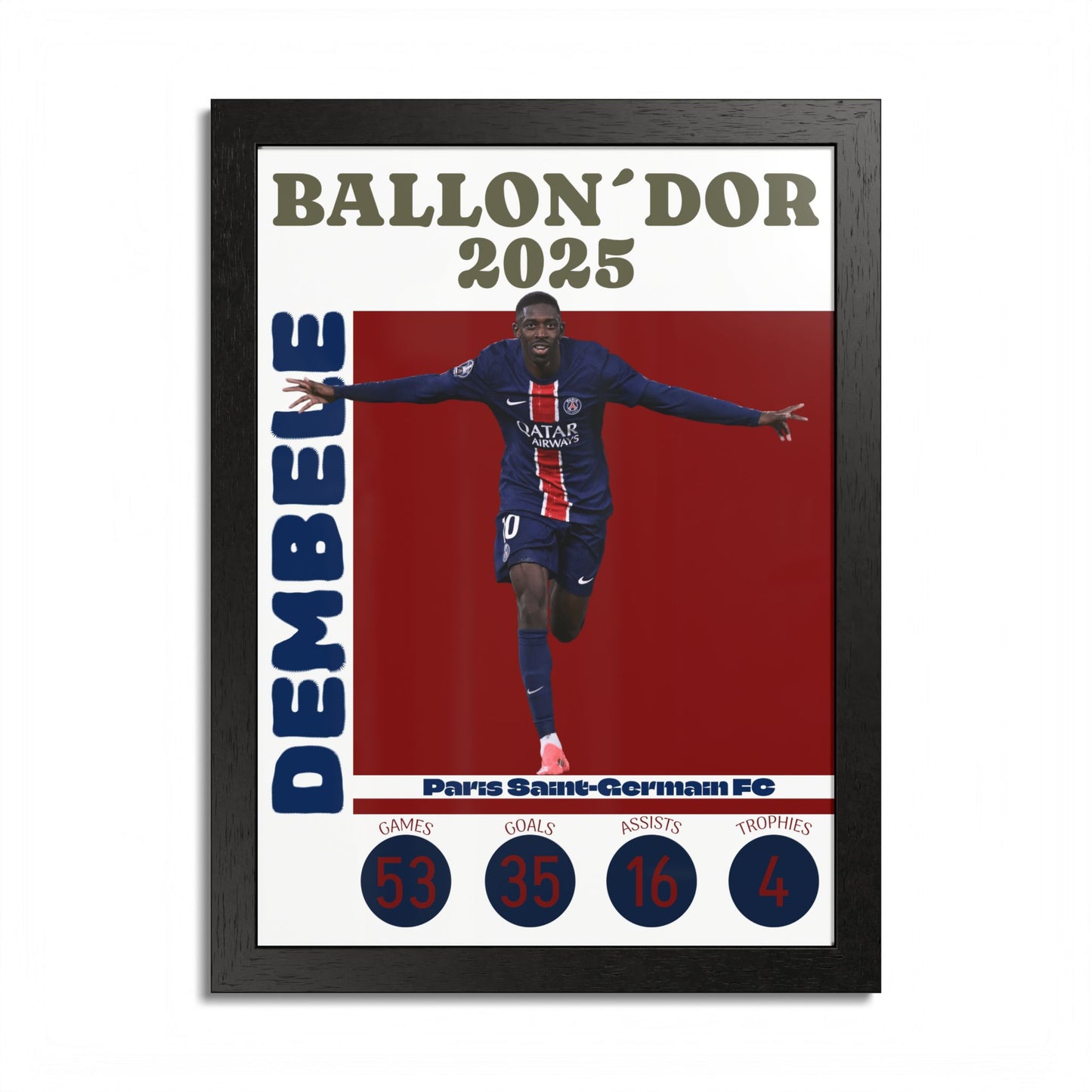Dembele Ballondor 2025 Framed Poster
