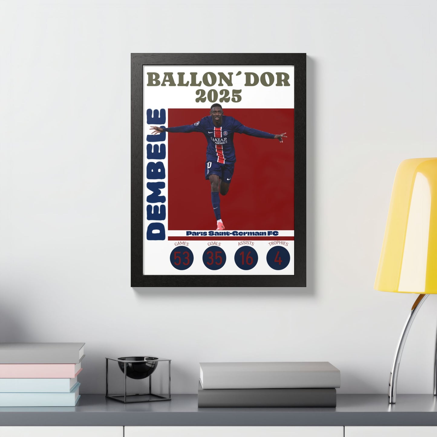 Dembele Ballondor 2025 Framed Poster