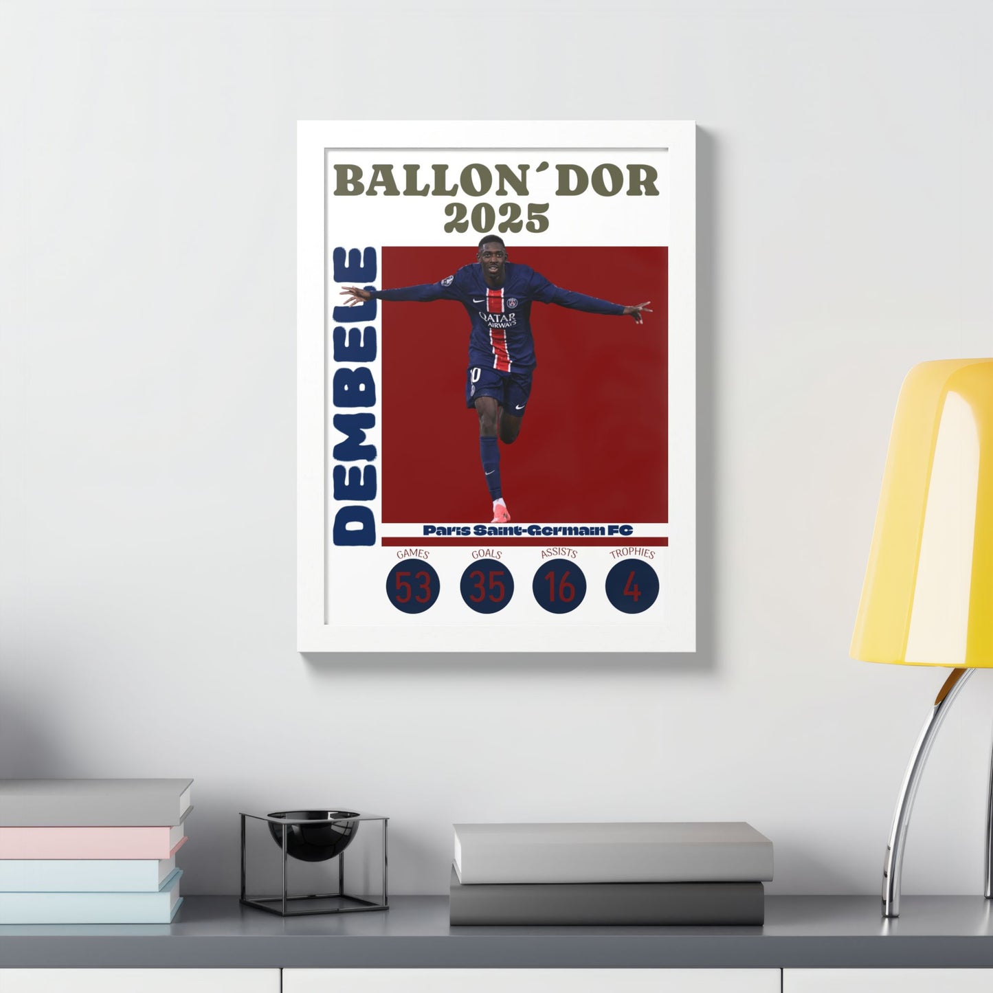 Dembele Ballondor 2025 Framed Poster