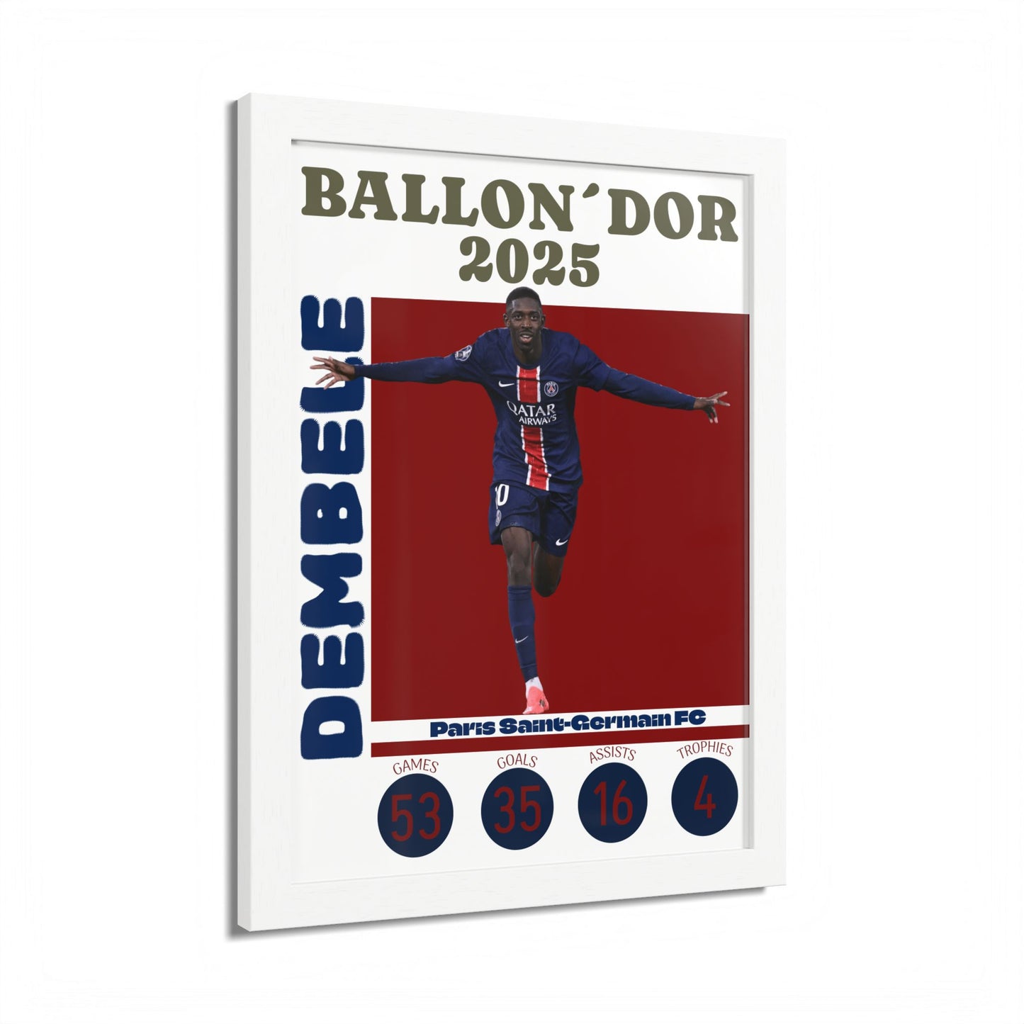 Dembele Ballondor 2025 Framed Poster