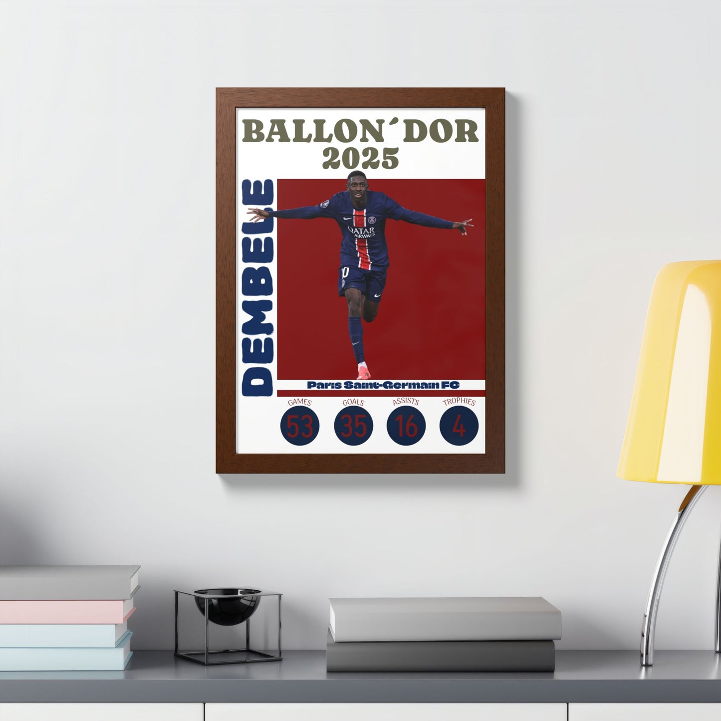 Dembele Ballondor 2025 Framed Poster