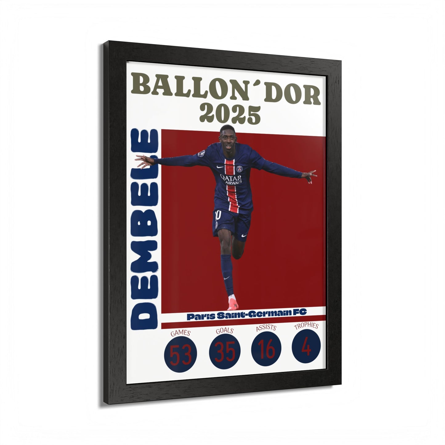 Dembele Ballondor 2025 Framed Poster