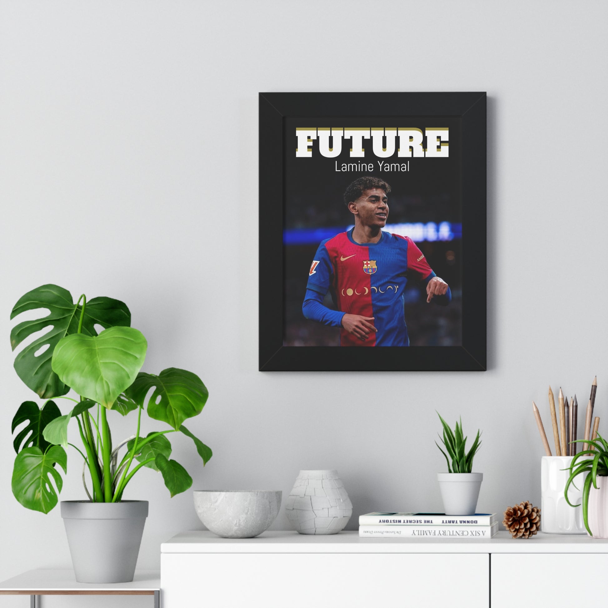 Lamine Yamal Framed Vertical Poster