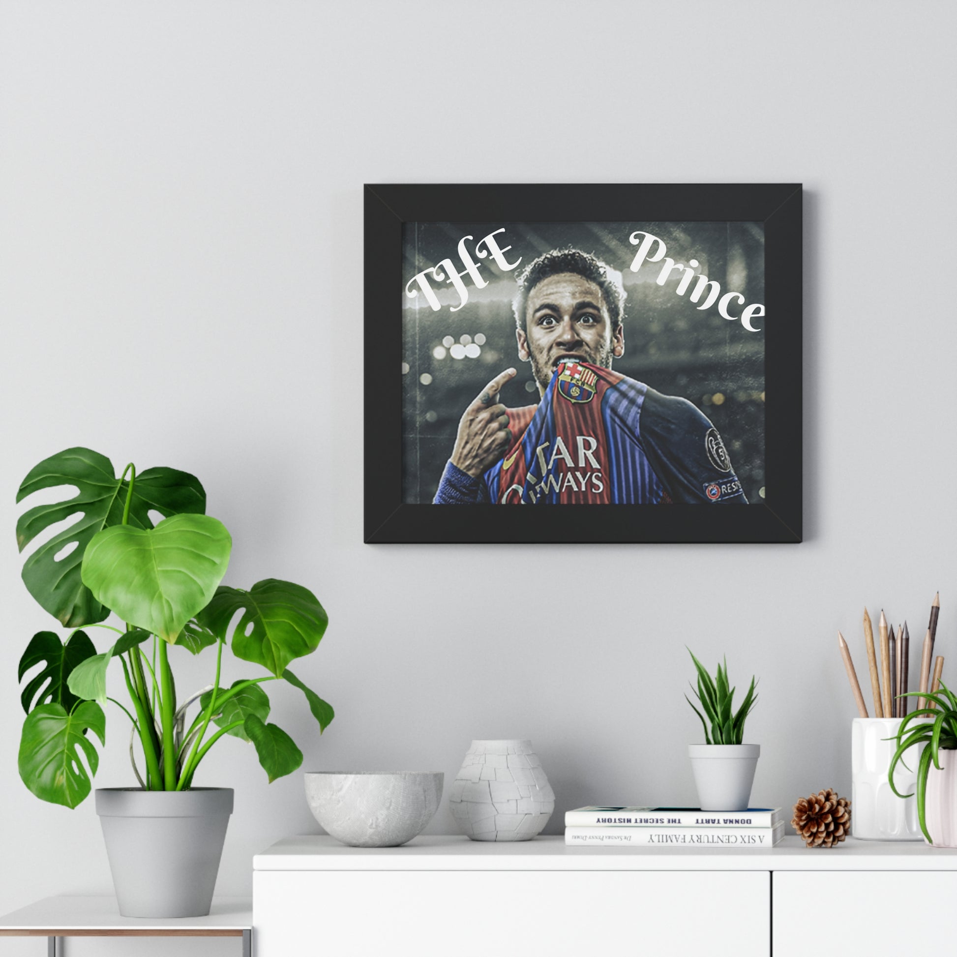 Neymar Barca Framed Horizontal Poster