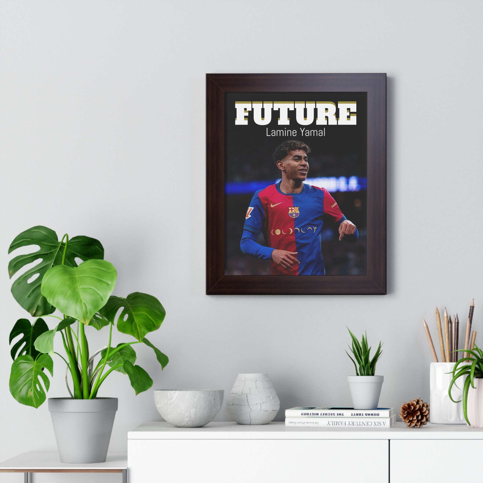 Lamine Yamal Framed Vertical Poster