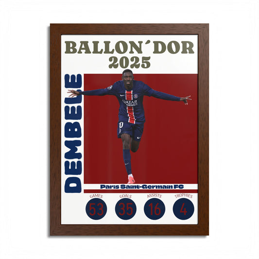 Dembele Ballondor 2025 Framed Poster