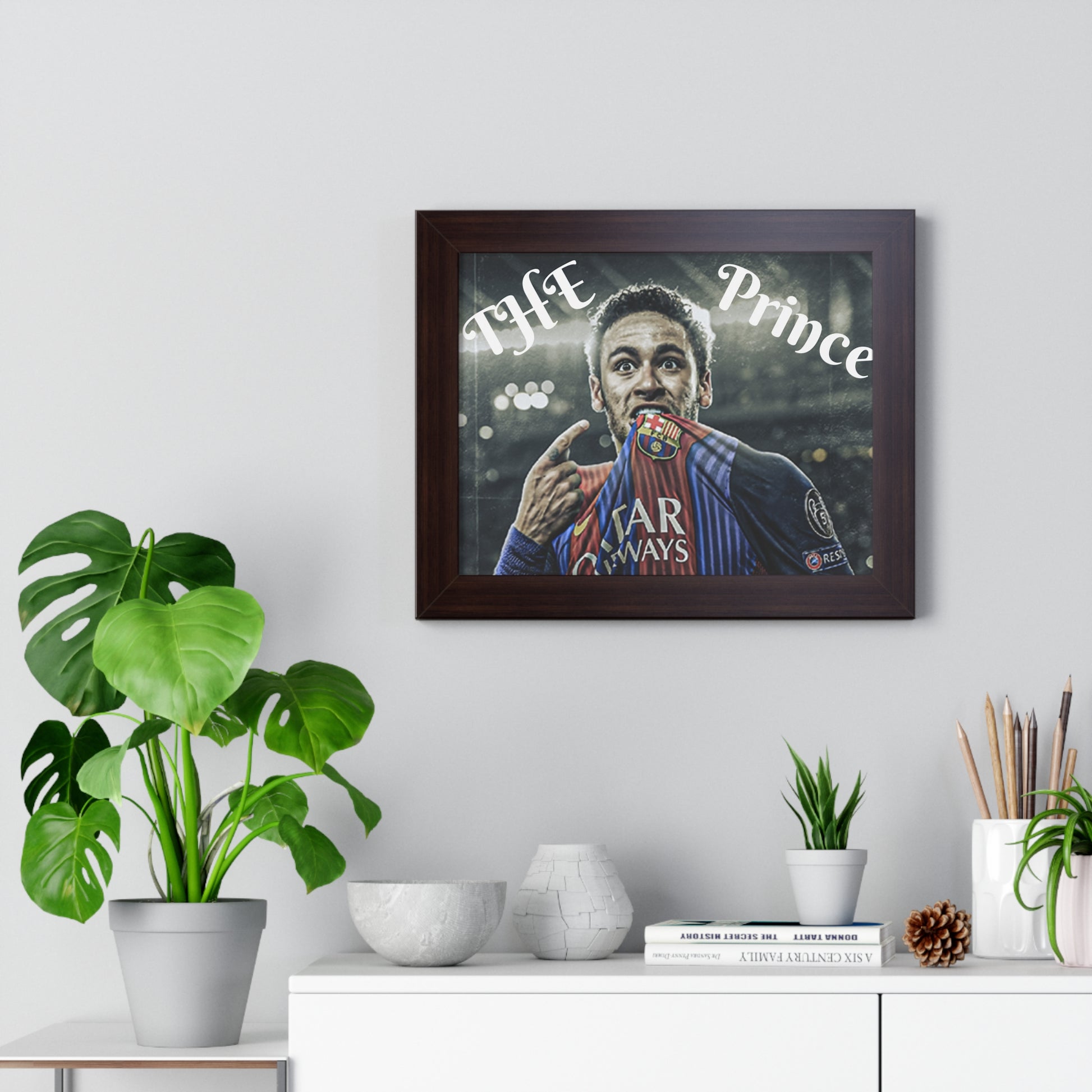 Neymar Barca Framed Horizontal Poster