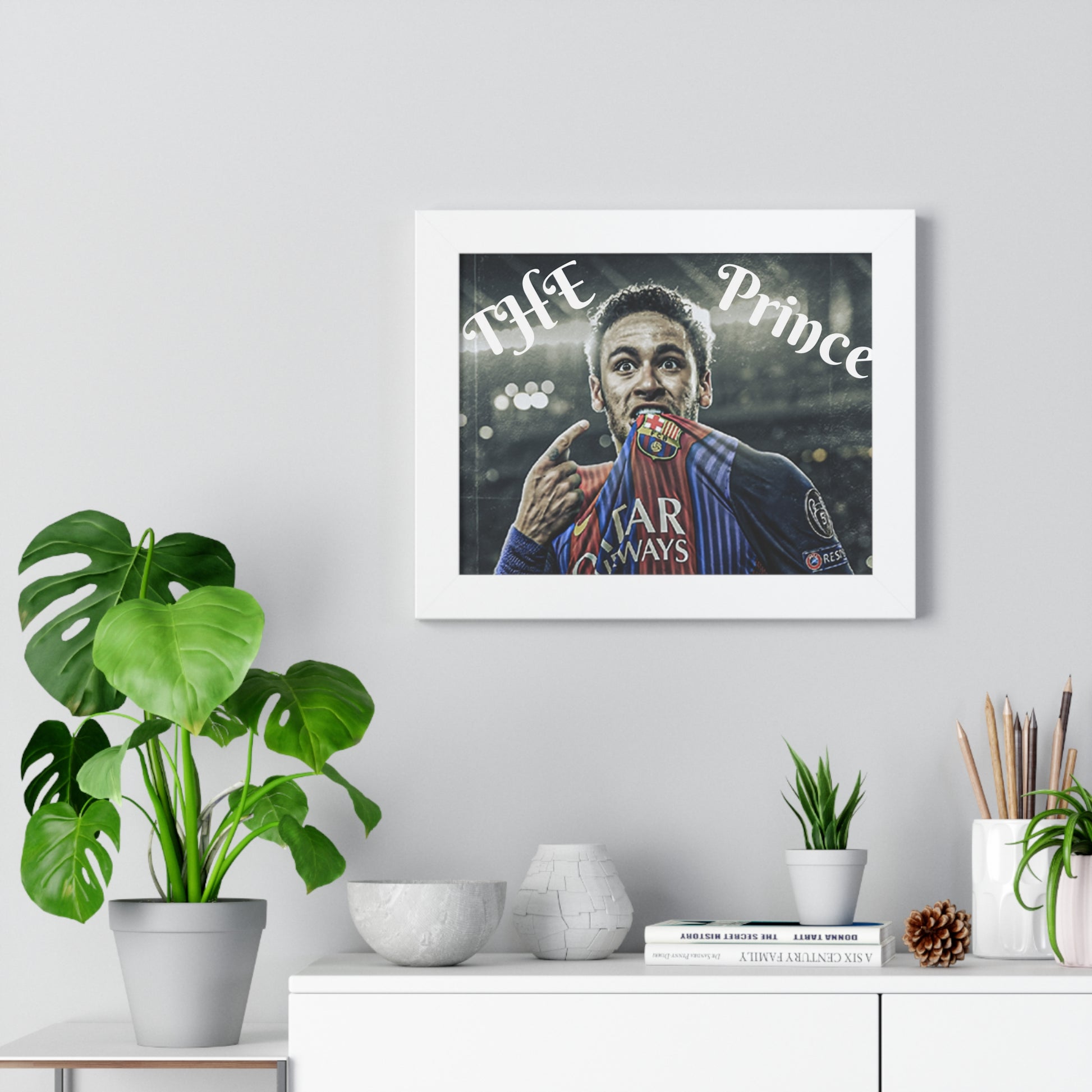 Neymar Barca Framed Horizontal Poster