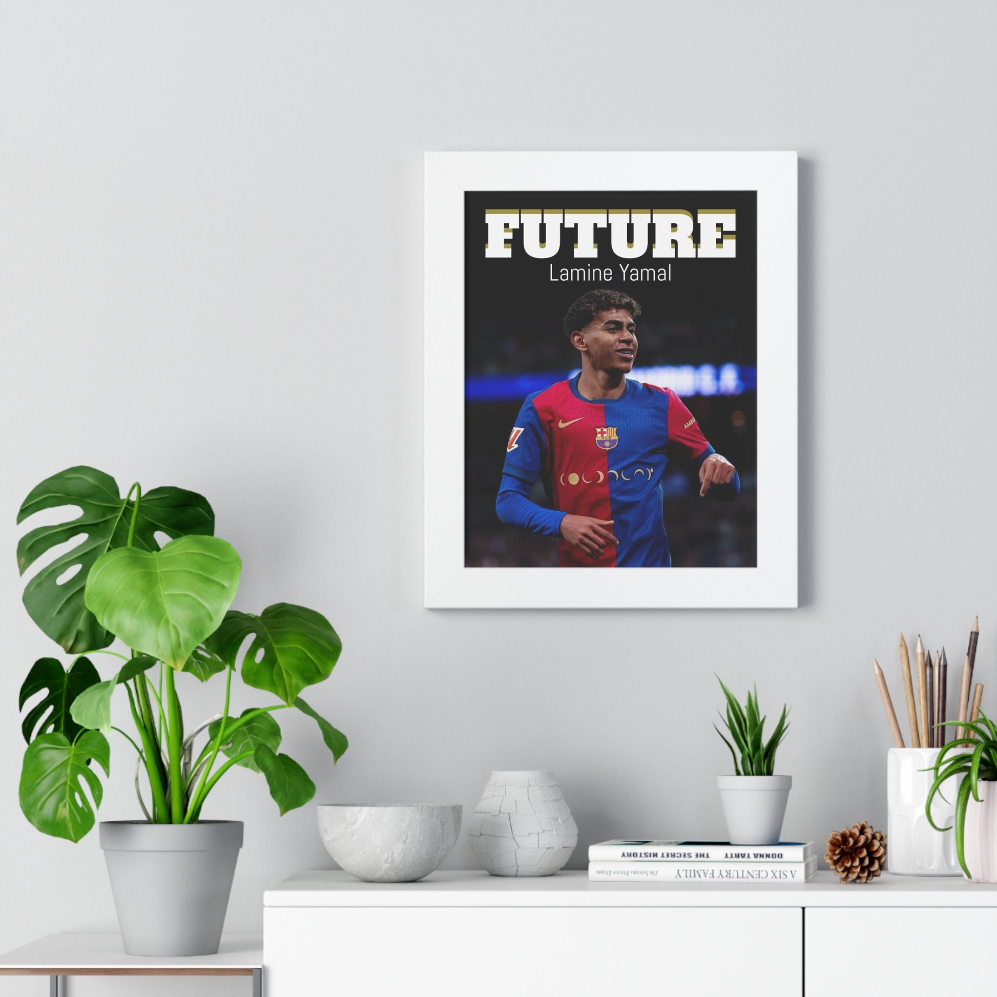 Lamine Yamal Framed Vertical Poster